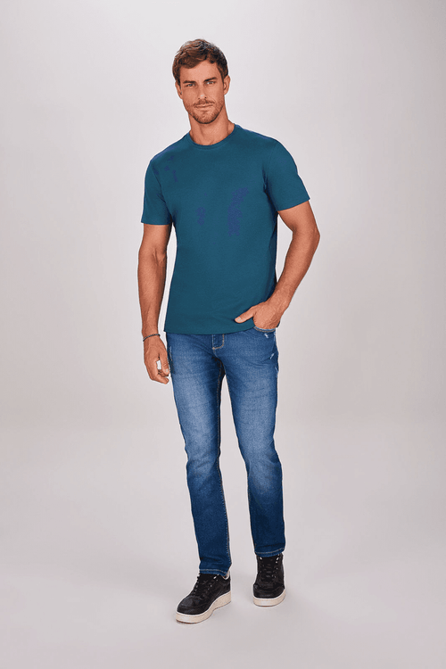 CAMISETA MANGA CURTA SUEDINE PIMA