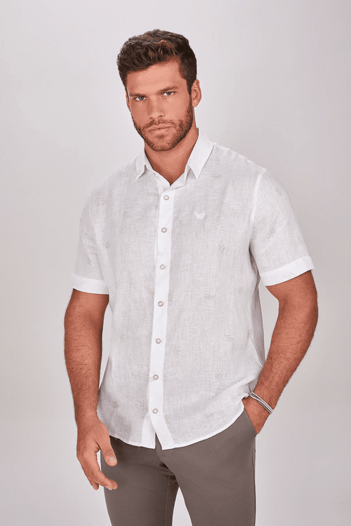 CAMISA MANGA CURTA PURO LINHO
