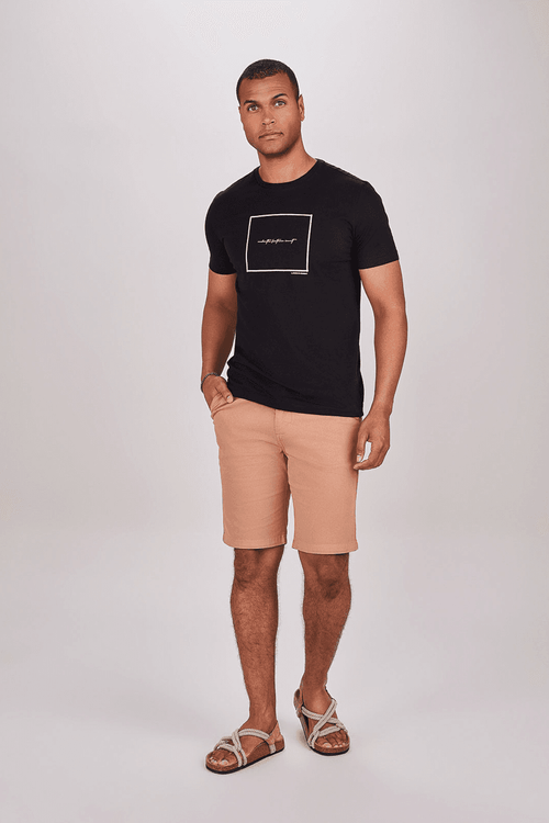 CAMISETA MANGA CURTA QUADRO LETREIRO