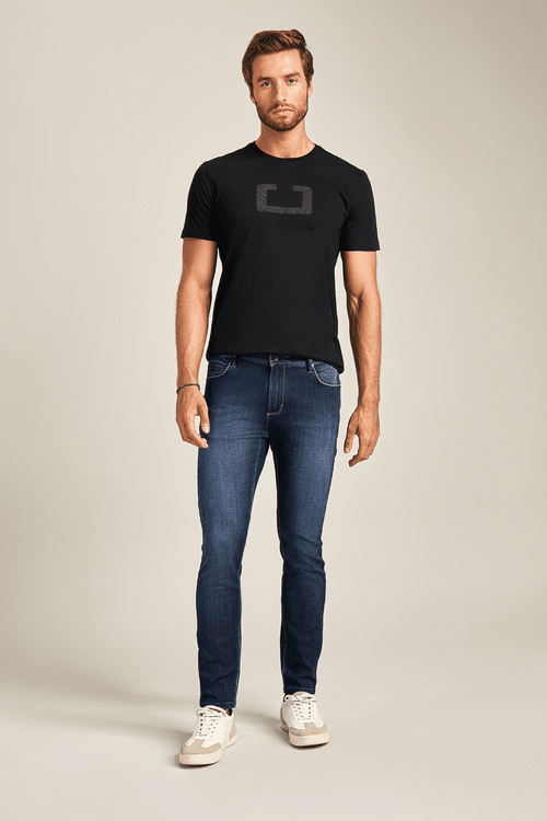 CALÇA JEANS SKINNY AZUL JEANS