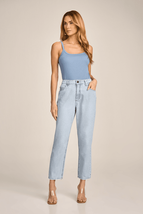 CALÇA JEANS CLARO MOM