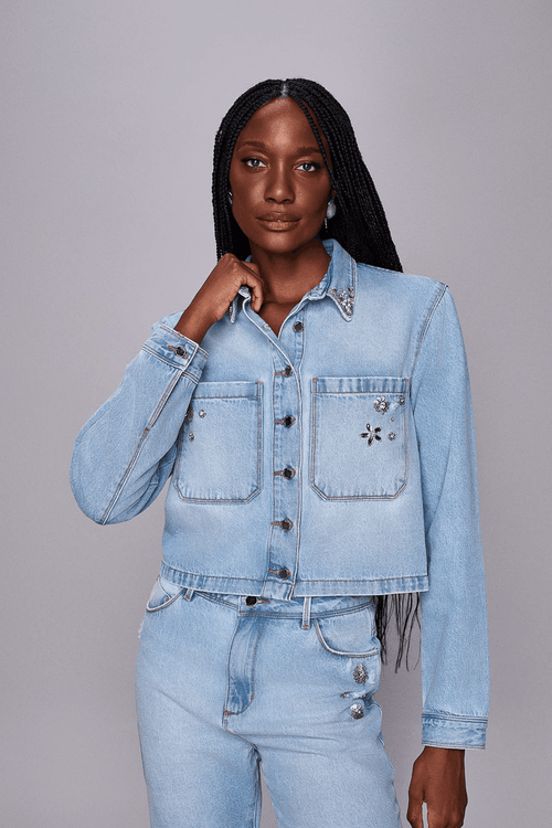 CAMISA JEANS CROPPED