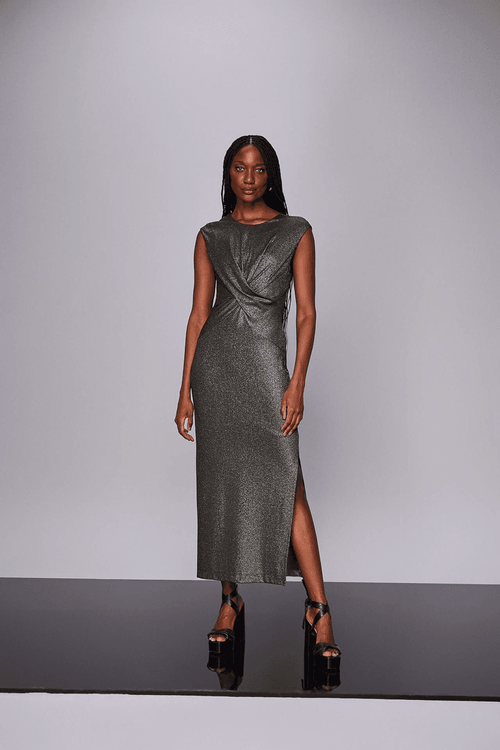 VESTIDO LONGO DE MALHA SEM MANGA