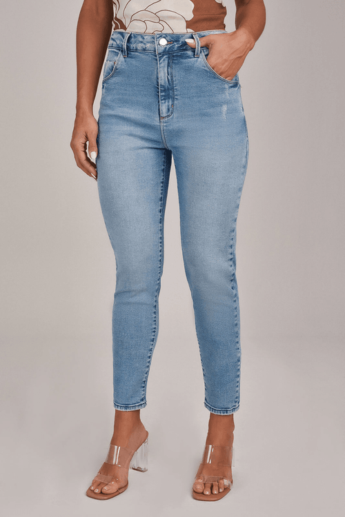 CALÇA JEANS CÓS ALTO MIGNON BASIC BLUE