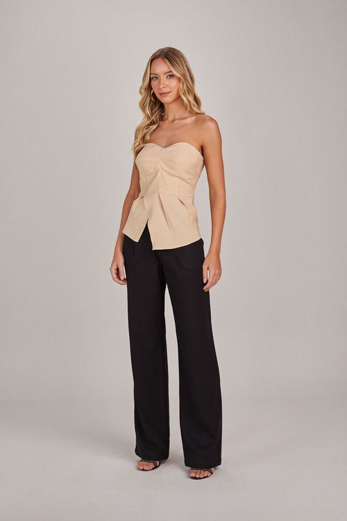 BLUSA DE VISCOSE SEM ALÇA