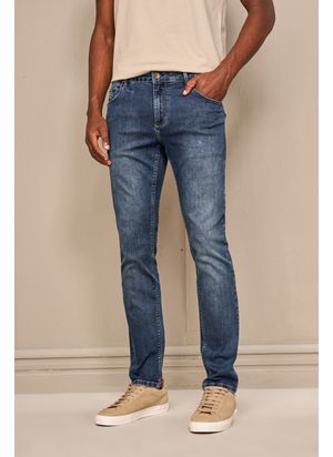 CALÇA JEANS RETA AZUL MÉDIO