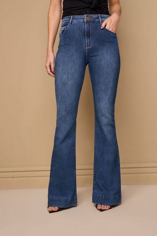 CALÇA JEANS CINTURA ALTA FLARE