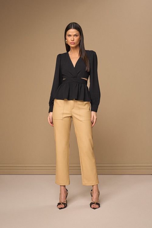 BLUSA MANGA LONGA PEPLUM