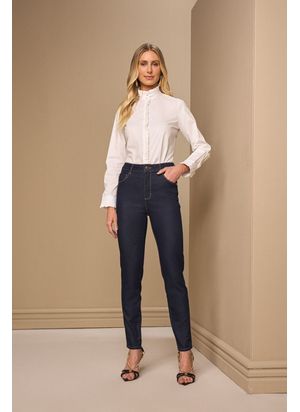 CALÇA JEANS INTENSE BLUE CINTURA ALTA