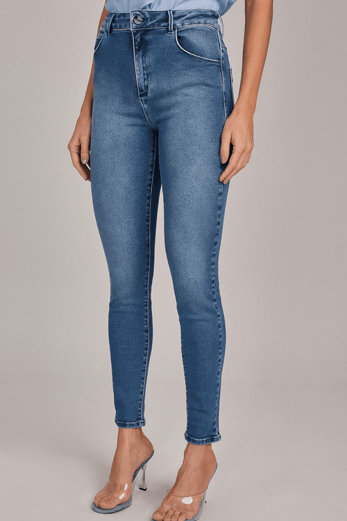 CALÇA JEANS CÓS ALTO DARK BLUE