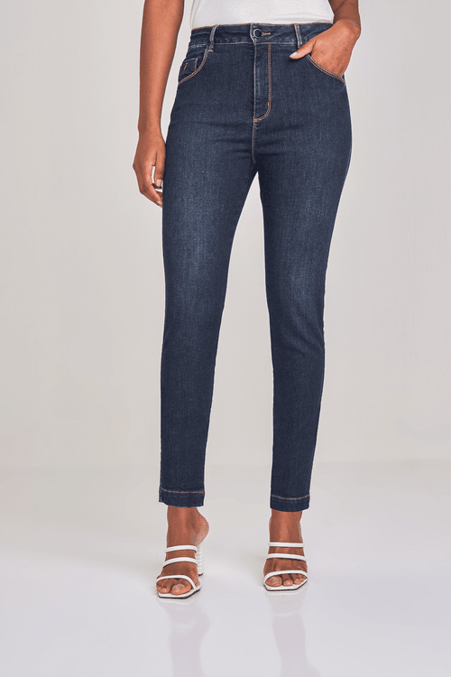 CALÇA JEANS CINTURA ALTA MIGNON