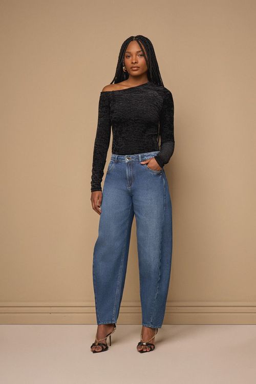 CALÇA JEANS BARREL
