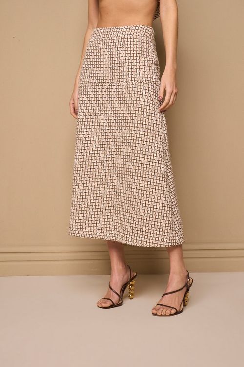 SAIA LONG MIDI DE TWEED