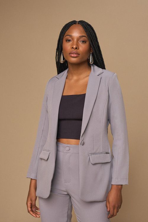 BLAZER ALONGADO GOLA COM LAPELA
