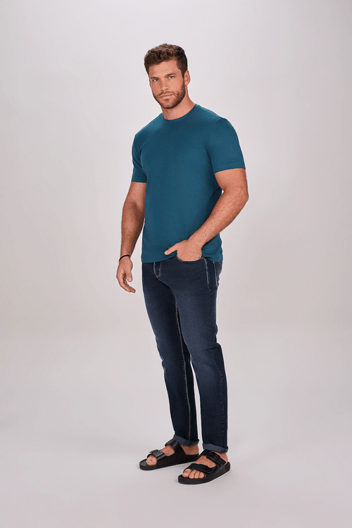 CALÇA JEANS SLIM BLACK BLUE