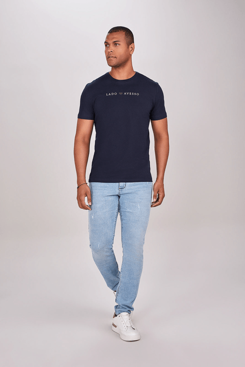 CALÇA JEANS SLIM COM MICRO PUÍDOS