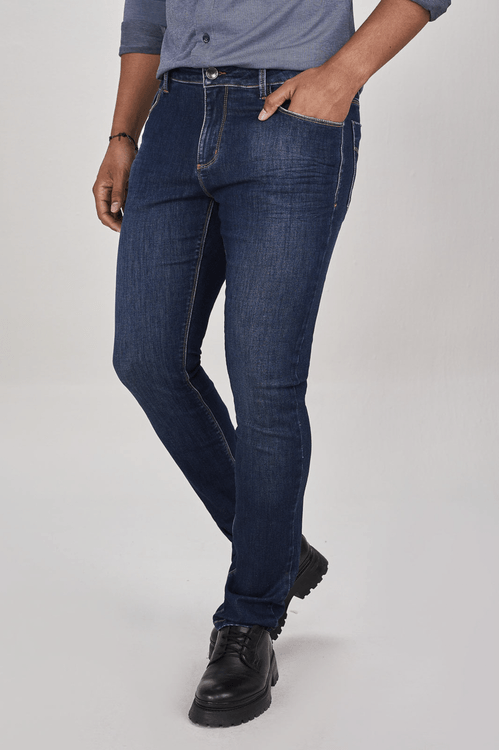 CALÇA JEANS SLIM ESCURA