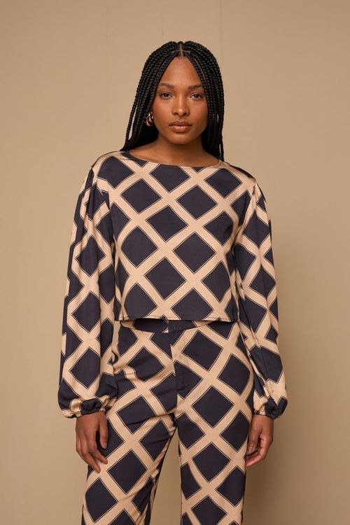 BLUSA MANGA LONGA ESTAMPADA
