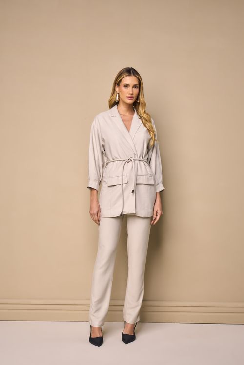 BLAZER ALONGADO EM VISCOSE