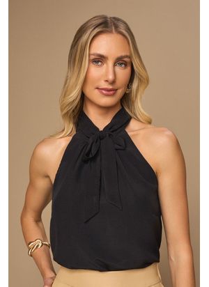 BLUSA COM GOLA HALTER