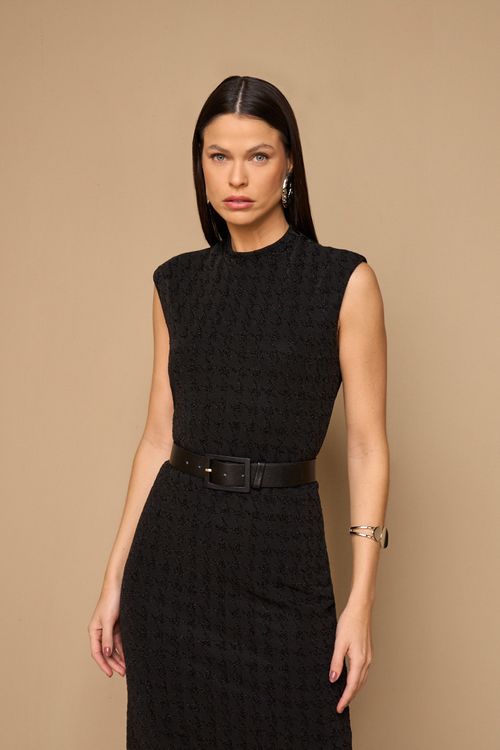 VESTIDO LONG MIDI SEM MANGA