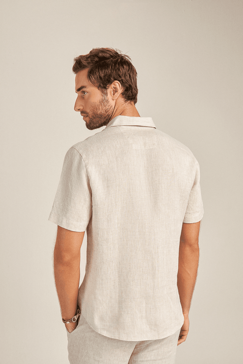 CAMISA MANGA CURTA PURO LINHO