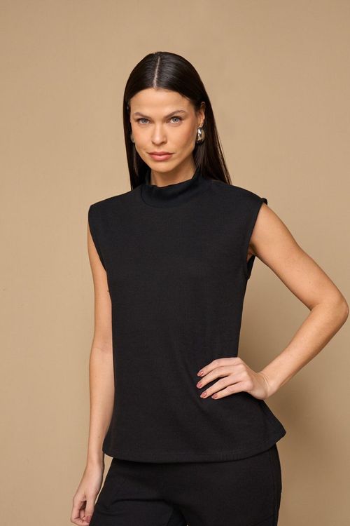 BLUSA DE TRICOT GOLA ALTA