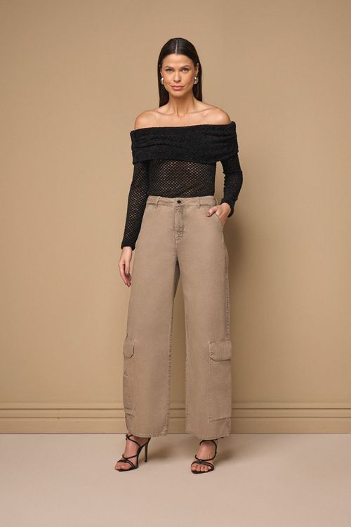 CALÇA SARJA CARGO