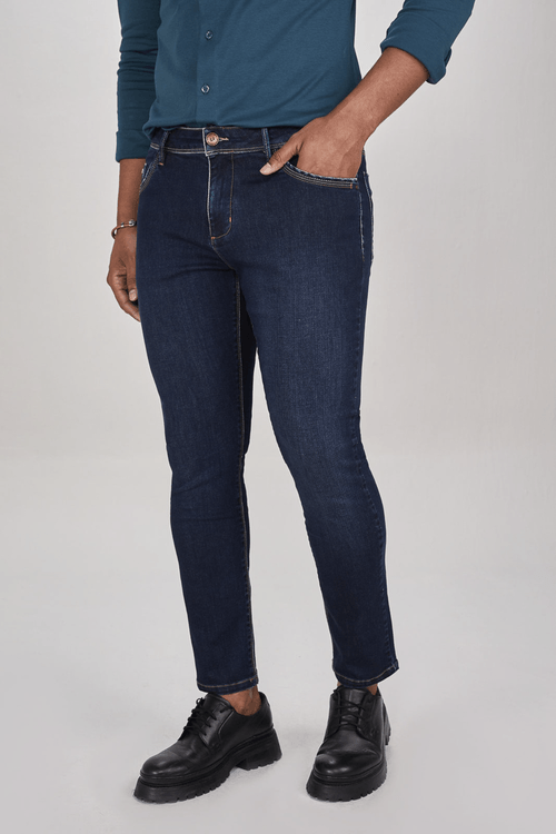 CALÇA JEANS CUTTED ESCURA