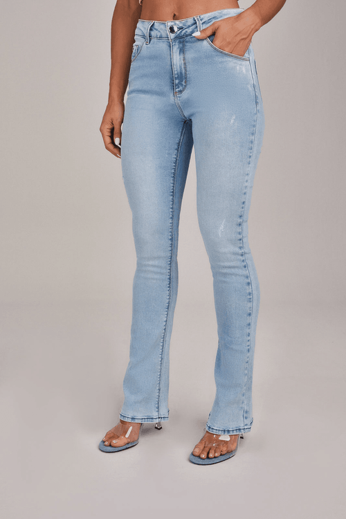 CALÇA JEANS SKINNY FLARE MIGNON CLARA
