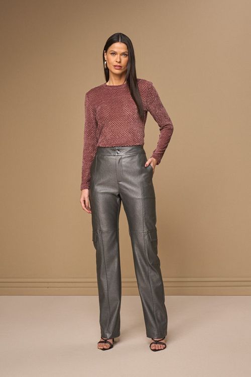 CALÇA DE TECIDO SINTÉTICO