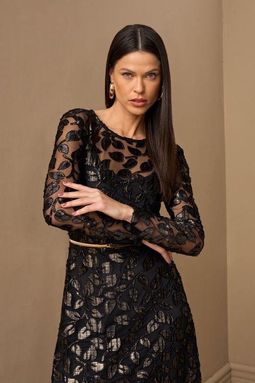 VESTIDO LONG MIDI DE TULE