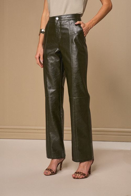 CALÇA ALFAIATARIA DE MATERIAL SINTÉTICO