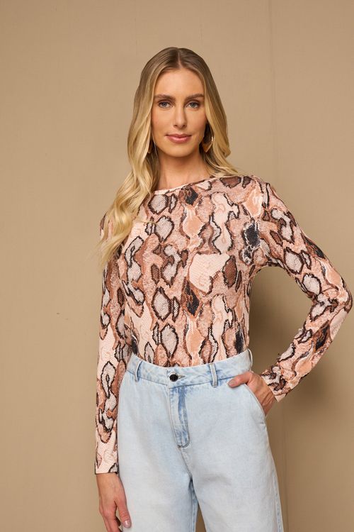 BLUSA MANGA LONGA ESTAMPADA