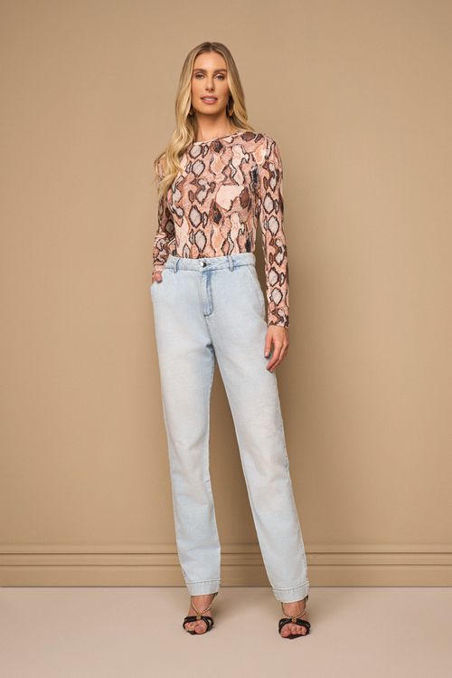 BLUSA MANGA LONGA ESTAMPADA