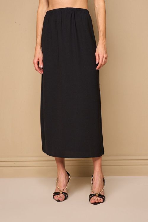 SAIA LONG MIDI COM FENDA LATERAL