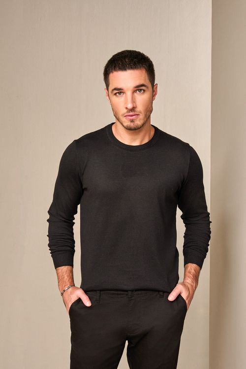 TRICOT MANGA LONGA DECOTE REDONDO