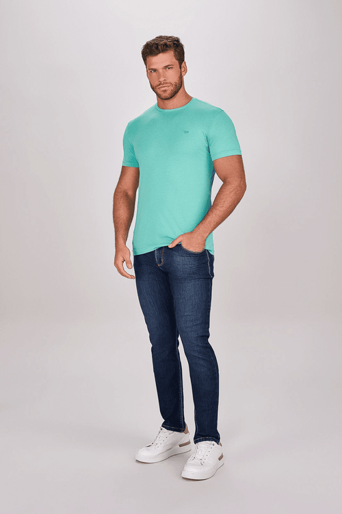 CAMISETA SLIM FIT MANGA CURTA BÁSICA