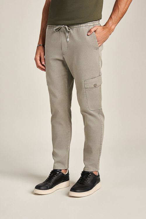 CALÇA CARGO MAQUINETADA