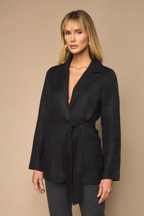 BLAZER DE GOLA COM LAPELA