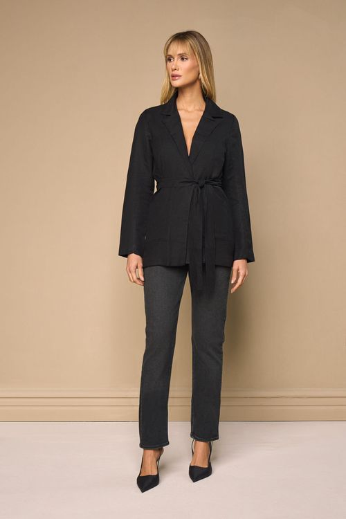 BLAZER DE GOLA COM LAPELA