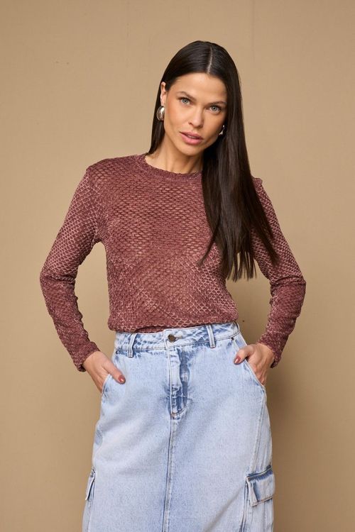 BLUSA MANGA LONGA DE TRICOT