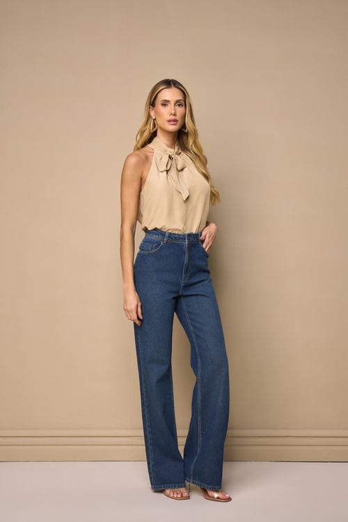 BLUSA COM GOLA HALTER