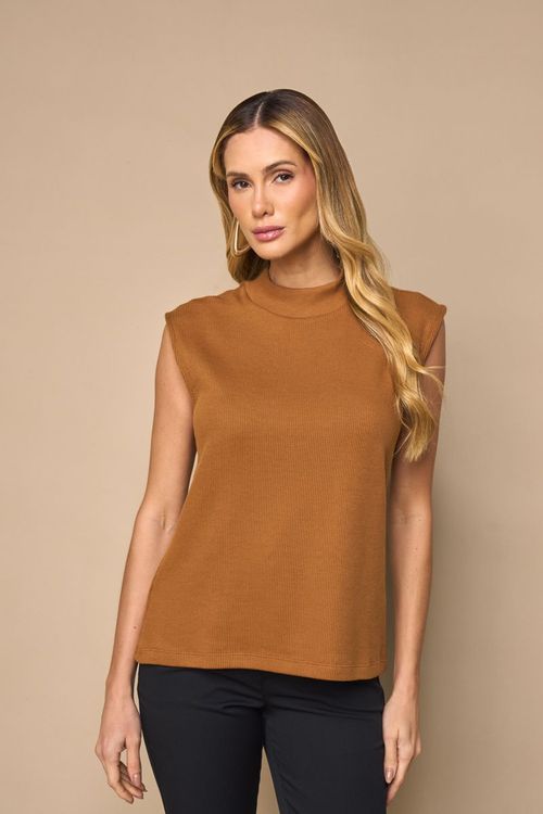 BLUSA DE TRICOT GOLA ALTA