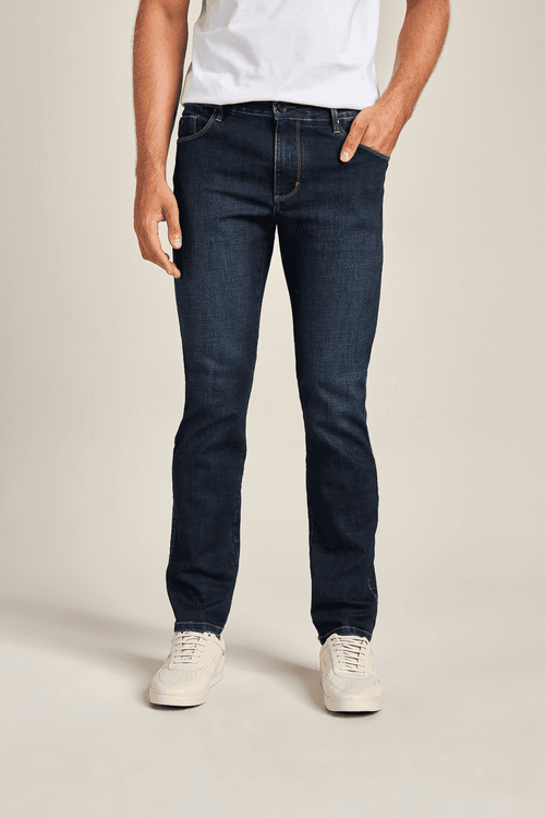CALÇA JEANS RETA DARK INDIGO
