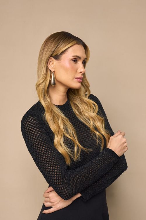 BLUSA MANGA LONGA DE TRICOT