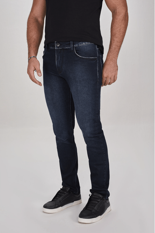 CALÇA JEANS RETA ESCURA