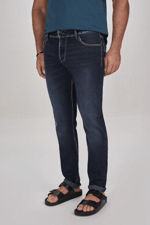 CALÇA JEANS SLIM BLACK BLUE