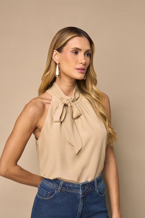 BLUSA COM GOLA HALTER