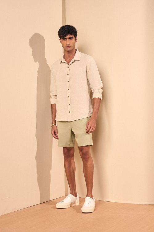 SHORTS SUNSET EFEITO LINHO